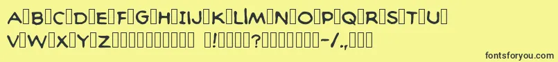 Baltimorecomic Font – Black Fonts on Yellow Background