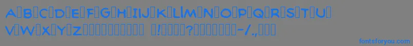 Baltimorecomic Font – Blue Fonts on Gray Background