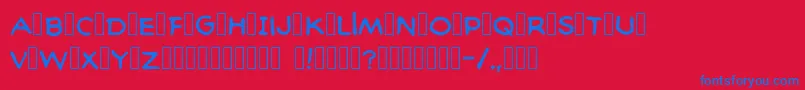 Baltimorecomic Font – Blue Fonts on Red Background