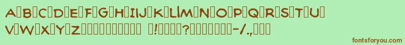 Baltimorecomic Font – Brown Fonts on Green Background
