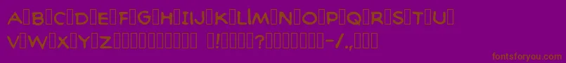 Baltimorecomic Font – Brown Fonts on Purple Background