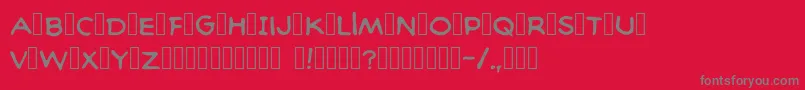 Baltimorecomic Font – Gray Fonts on Red Background