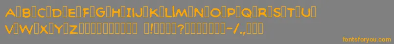 Baltimorecomic Font – Orange Fonts on Gray Background