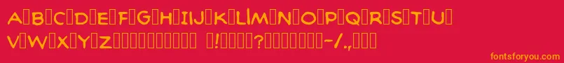 Baltimorecomic Font – Orange Fonts on Red Background