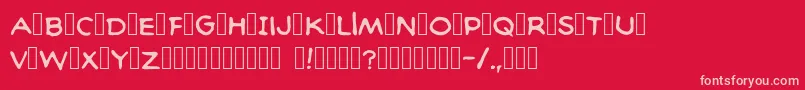 Baltimorecomic Font – Pink Fonts on Red Background