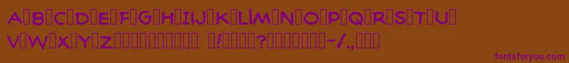Baltimorecomic Font – Purple Fonts on Brown Background