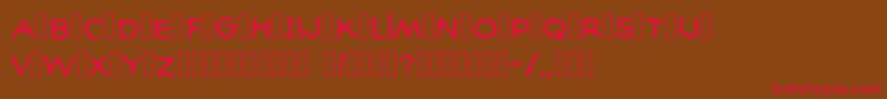 Baltimorecomic Font – Red Fonts on Brown Background