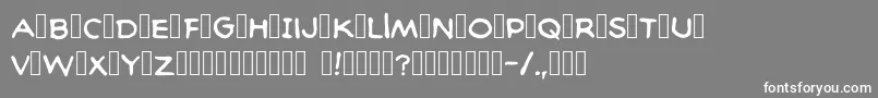フォントBaltimorecomic – 灰色の背景に白い文字