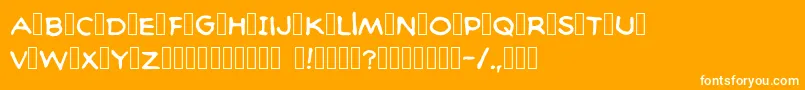 Baltimorecomic Font – White Fonts on Orange Background