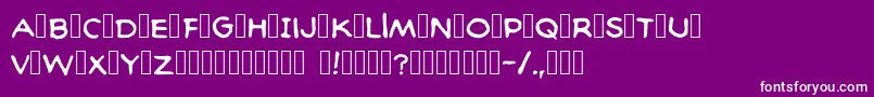 Baltimorecomic Font – White Fonts on Purple Background