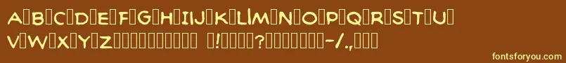 Baltimorecomic Font – Yellow Fonts on Brown Background