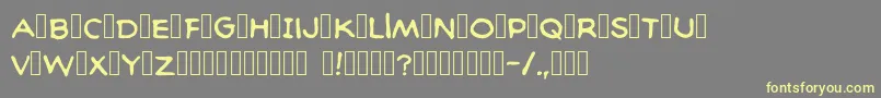 Baltimorecomic Font – Yellow Fonts on Gray Background