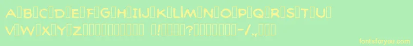 Baltimorecomic Font – Yellow Fonts on Green Background