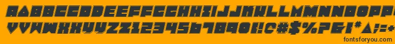 Lobotommypi Font – Black Fonts on Orange Background