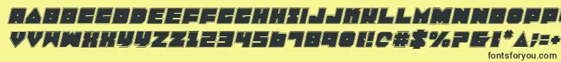 Lobotommypi Font – Black Fonts on Yellow Background