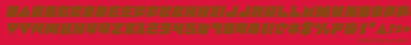 Lobotommypi Font – Brown Fonts on Red Background