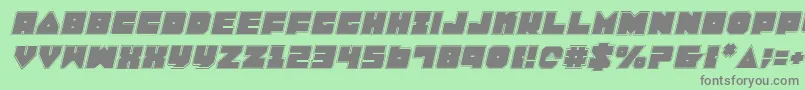 Lobotommypi Font – Gray Fonts on Green Background