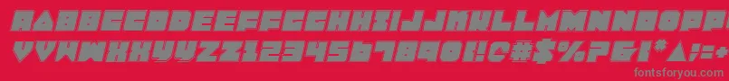 Lobotommypi Font – Gray Fonts on Red Background