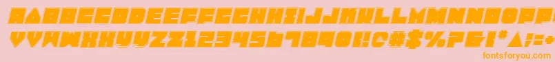 Lobotommypi Font – Orange Fonts on Pink Background