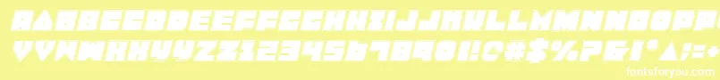 Lobotommypi Font – White Fonts on Yellow Background