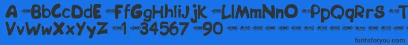 Bipdemo Font – Black Fonts on Blue Background