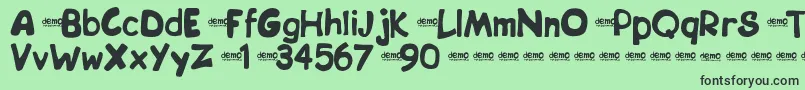 Bipdemo-fontti – mustat fontit vihreällä taustalla