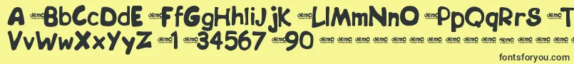 Bipdemo Font – Black Fonts on Yellow Background