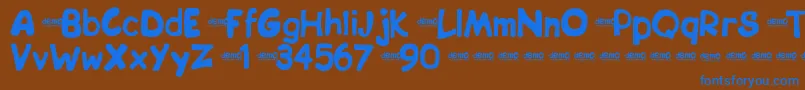 Bipdemo Font – Blue Fonts on Brown Background