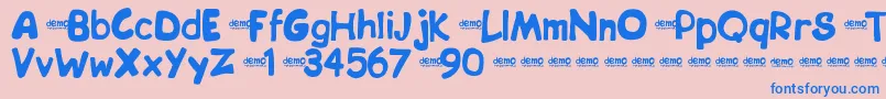 Bipdemo Font – Blue Fonts on Pink Background