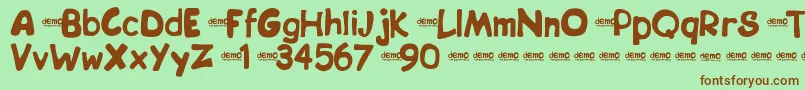 Bipdemo Font – Brown Fonts on Green Background