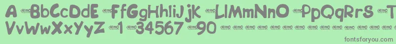 Bipdemo Font – Gray Fonts on Green Background