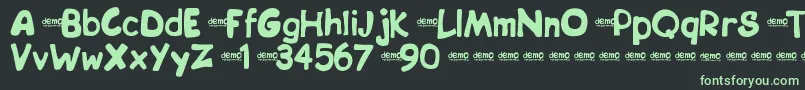 Bipdemo Font – Green Fonts on Black Background