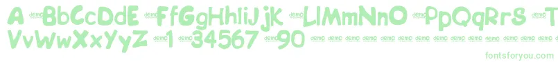 Bipdemo Font – Green Fonts on White Background