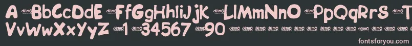 Bipdemo Font – Pink Fonts on Black Background