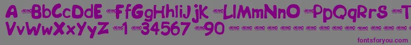 Bipdemo Font – Purple Fonts on Gray Background