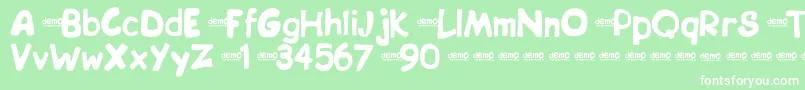 Bipdemo Font – White Fonts on Green Background