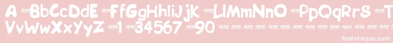 フォントBipdemo – ピンクの背景に白い文字