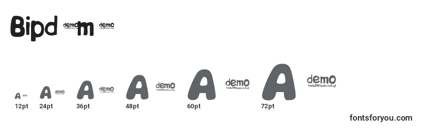 Bipdemo Font Sizes