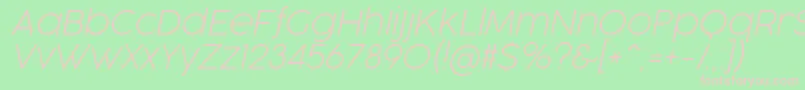 CocogooseProUltralightItalicTrial Font – Pink Fonts on Green Background