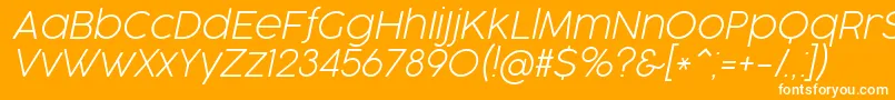 CocogooseProUltralightItalicTrial Font – White Fonts on Orange Background