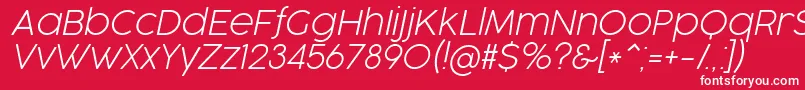 CocogooseProUltralightItalicTrial Font – White Fonts on Red Background