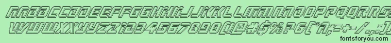 Legiosabinaengraveital Font – Black Fonts on Green Background