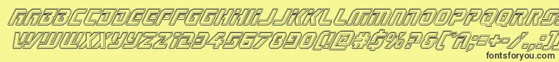 Legiosabinaengraveital Font – Black Fonts on Yellow Background