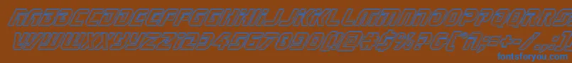 Legiosabinaengraveital Font – Blue Fonts on Brown Background