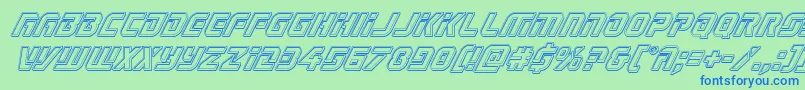 Legiosabinaengraveital Font – Blue Fonts on Green Background