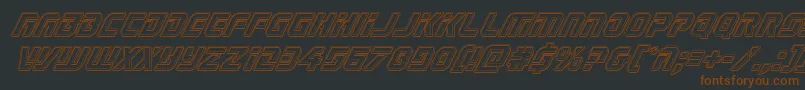Legiosabinaengraveital Font – Brown Fonts on Black Background