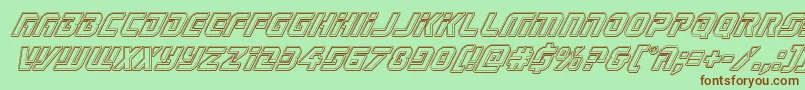 Legiosabinaengraveital Font – Brown Fonts on Green Background