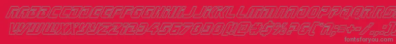 Legiosabinaengraveital Font – Gray Fonts on Red Background