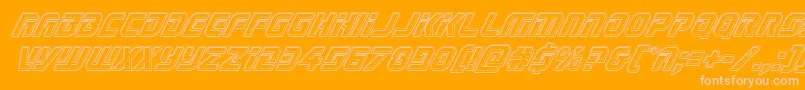 Legiosabinaengraveital Font – Pink Fonts on Orange Background