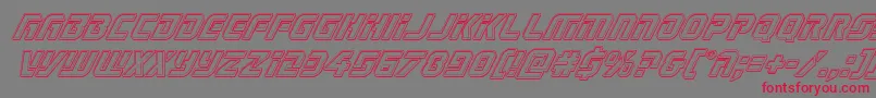Legiosabinaengraveital Font – Red Fonts on Gray Background